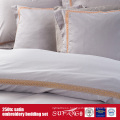 Cotton 250TC Satin Embroidery Hotel Collection Bed Linen Quality Bed Linen